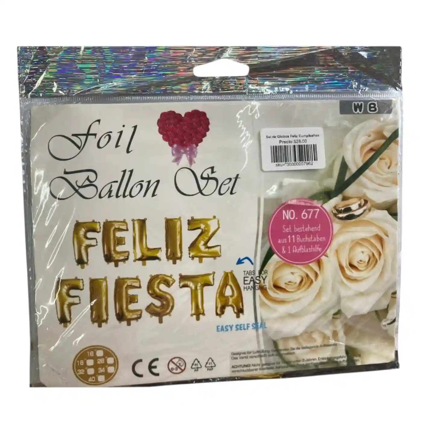 Set de Globos Feliz Cumpleaños