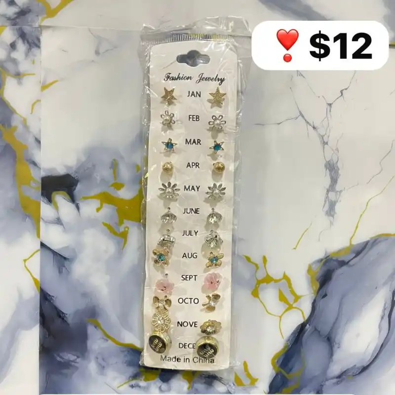 Tira Aretes Meses Del Año SC25-H09