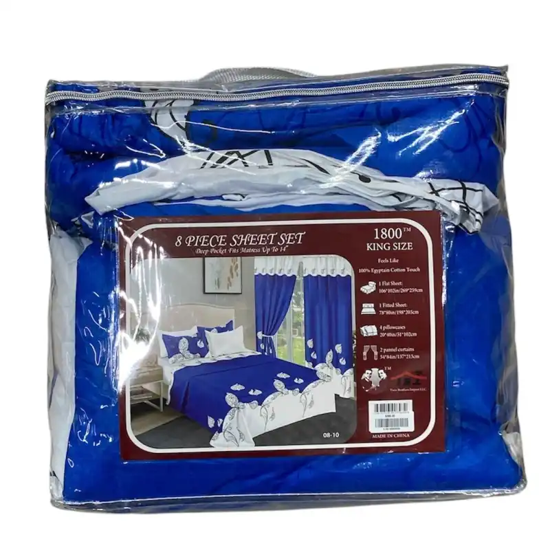 Juego de colchas King Size con Cortina