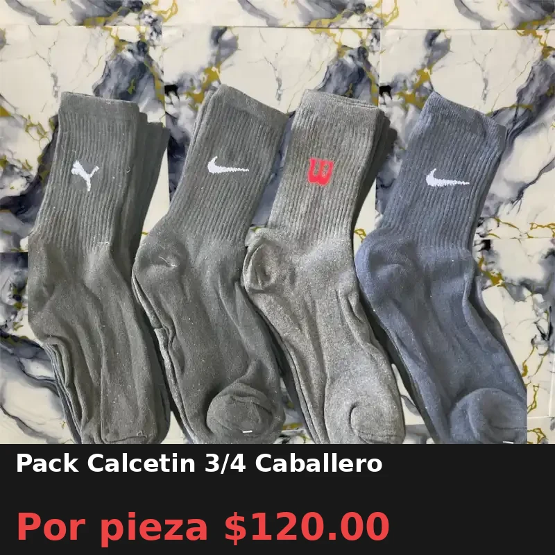 Pack Calcetin 3/4 Caballero