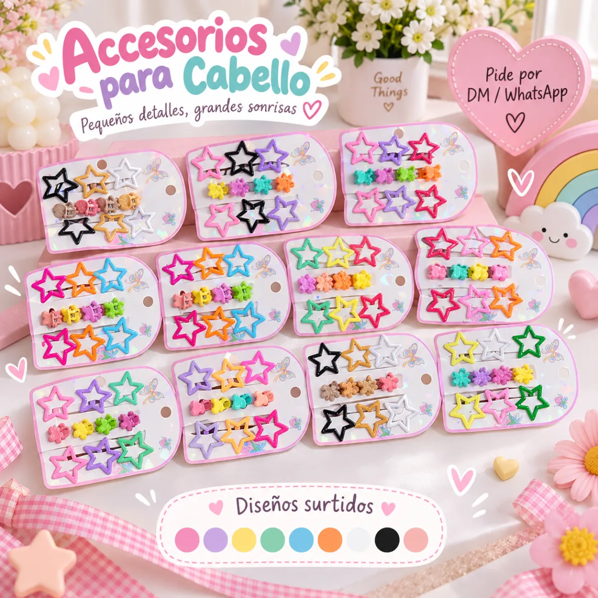 Set de Adornos Para El Cabello 8258