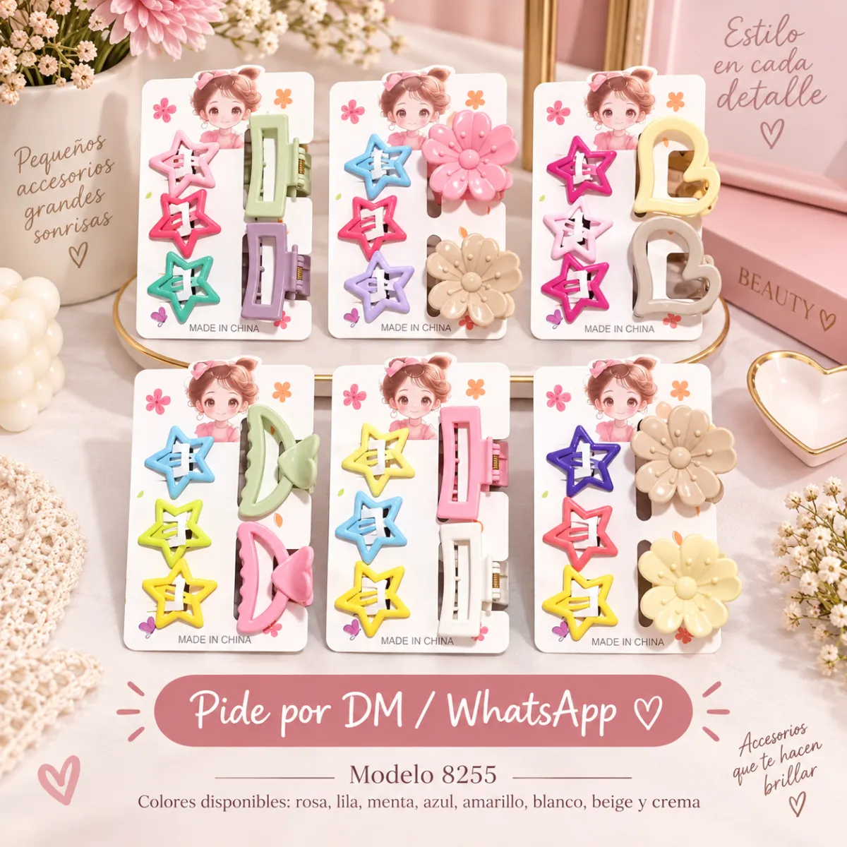 Set de Adornos Para El Cabello 8255