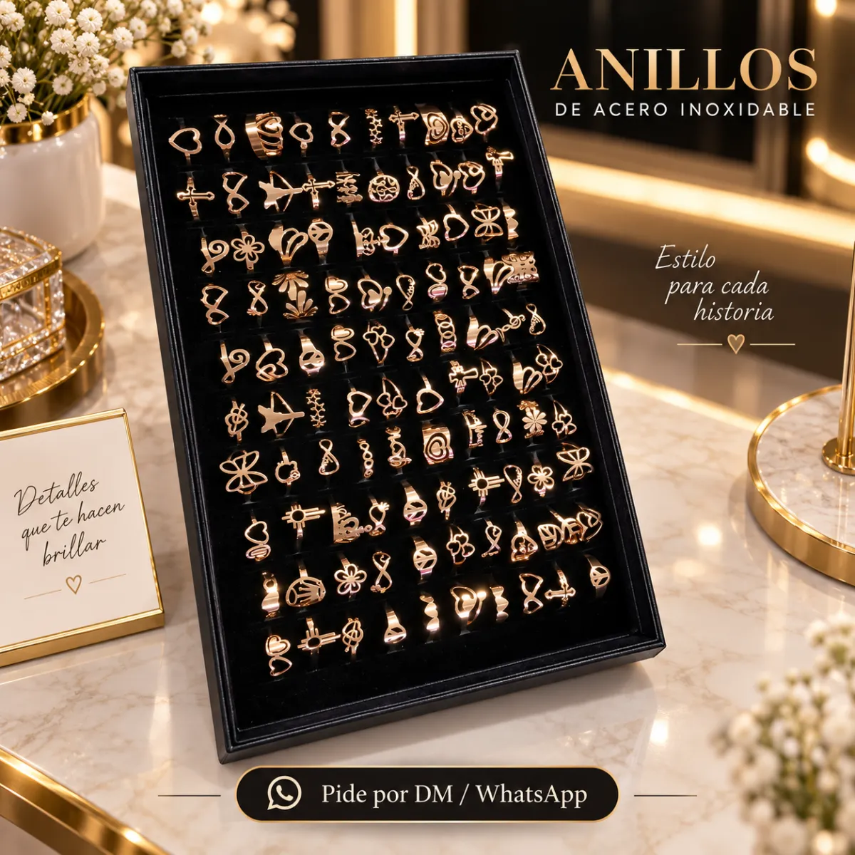 Anillo Acero Inoxidable Dorado 26YE7